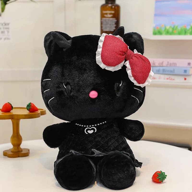 Sanrio Kawaii Angelo e Diavolo Hello Kitty Peluche Bambola di pezza Simpatico regalo di compleanno per bambini per bambini Morbido peluche Figura anime