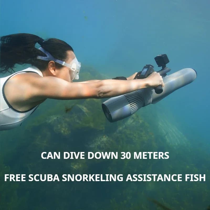 Propulsore per kayak SUP a doppio uso per lo snorkeling, propulsore subacqueo da 700 W 10 km/h, display remoto e protezione dell'elica