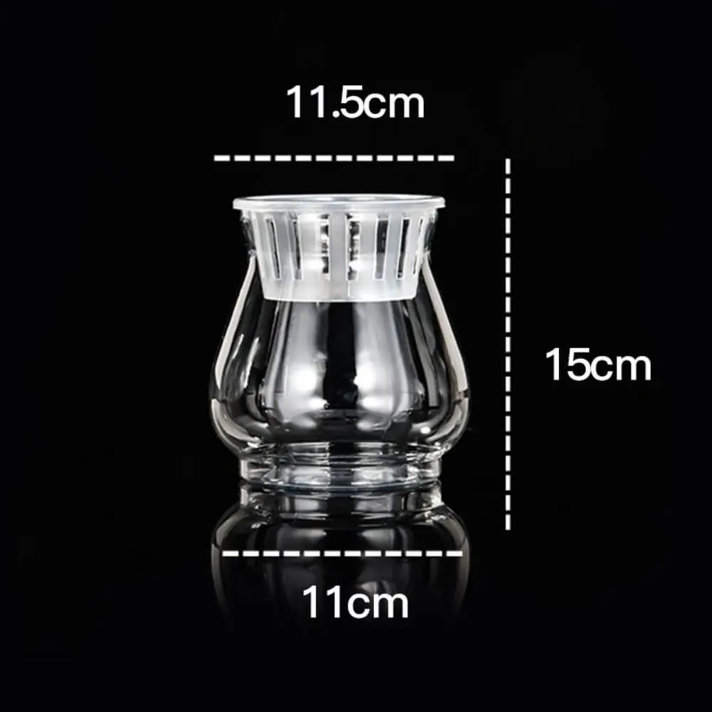 Creative Self Watering Hydroponic Flower Pot Plastic Floor-standing Aquatic Plant Container Transparent Simple Planter Pot