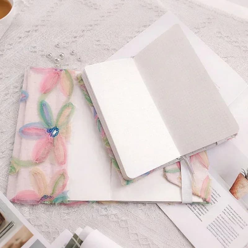 A4/A5/A6/B5 Fiore carino Tessuto Copertina del libro Planner settimanale Diario Notebook Custodia protettiva Forniture di cancelleria per ufficio Copertina del libro