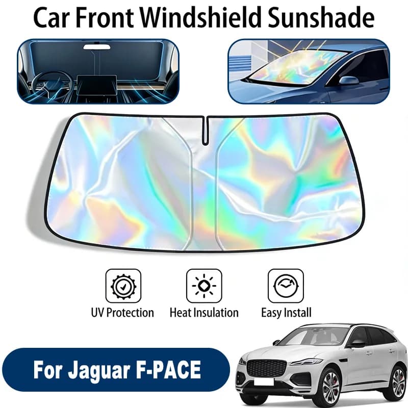Parasole per parabrezza per Jaguar F-PACE, accessorio pieghevole per la protezione solare della finestra anteriore, riflettente ai raggi UV