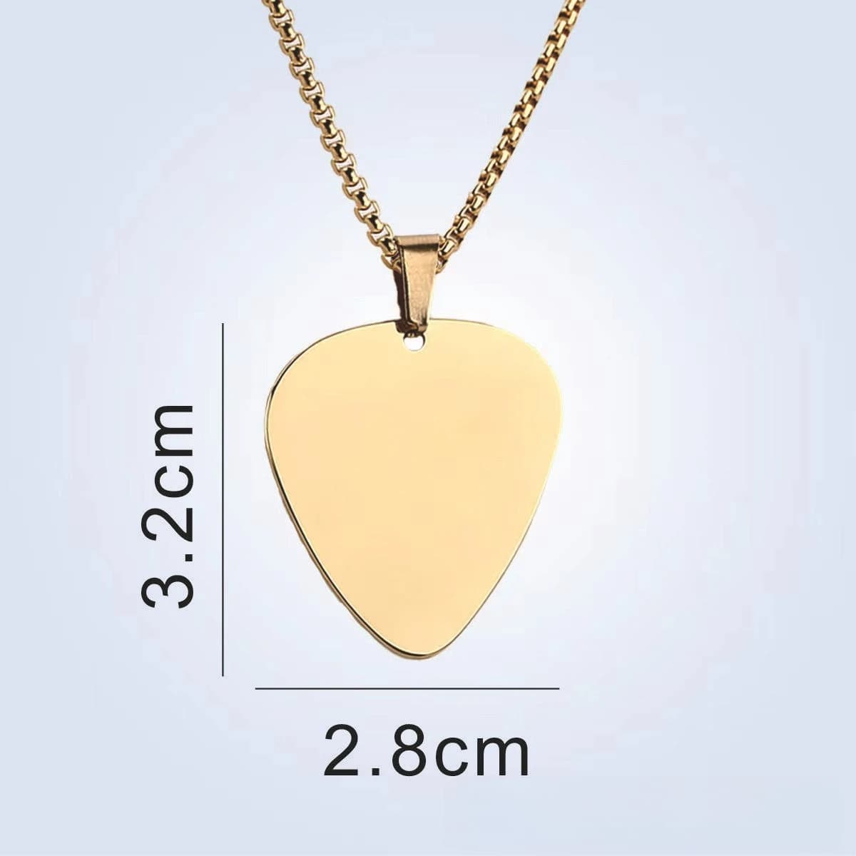 Titanium Steel Guitar Pick Pendant, Stainless Steel Guitar Pick, Suitable for Both Men and Women, Non Fading Guitar Pick