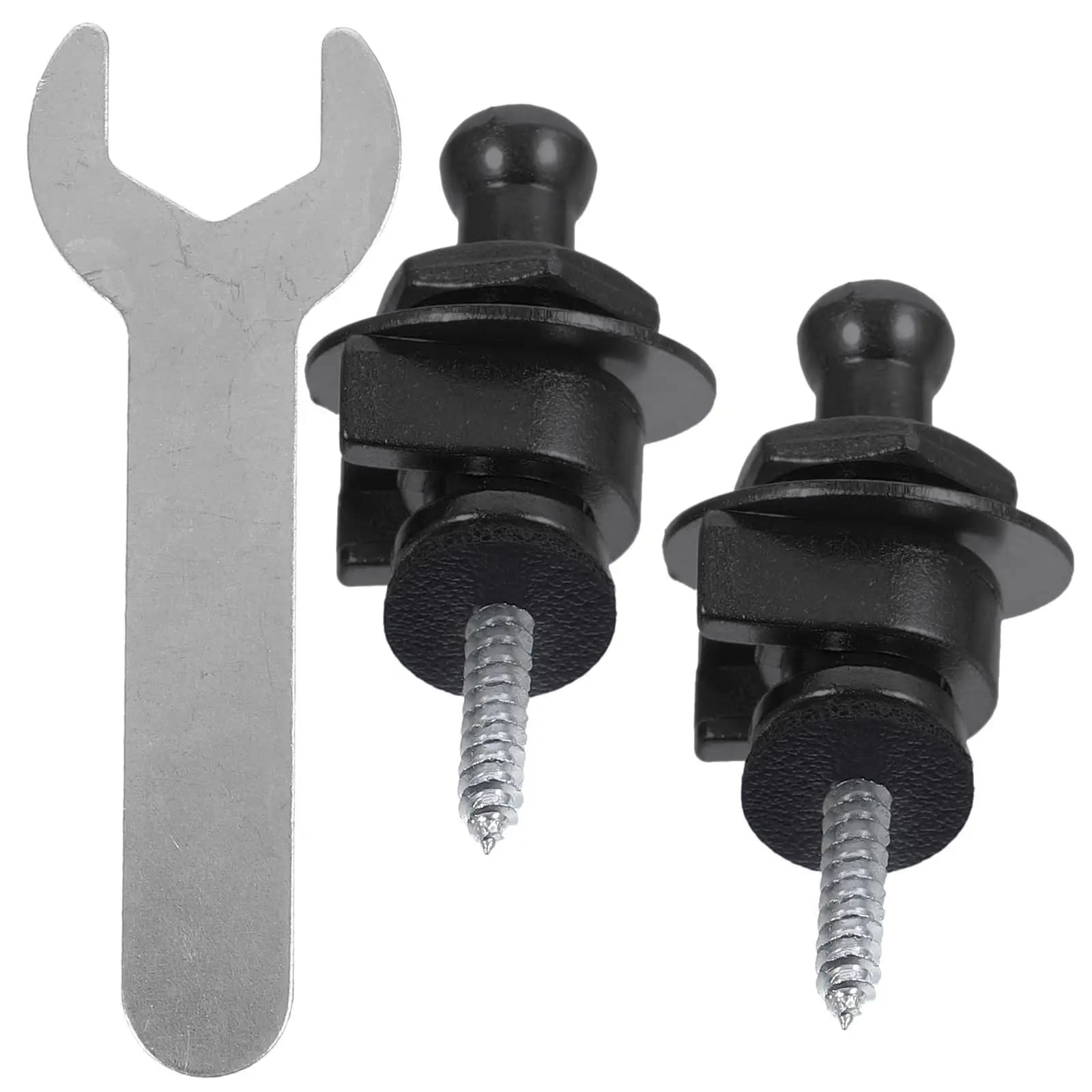 2 Pezzi Fermacinghia per Chitarra in Metallo, Perni di Ricambio Sicuri per Chitarra Acustica, Elettrica, Basso e Ukulele