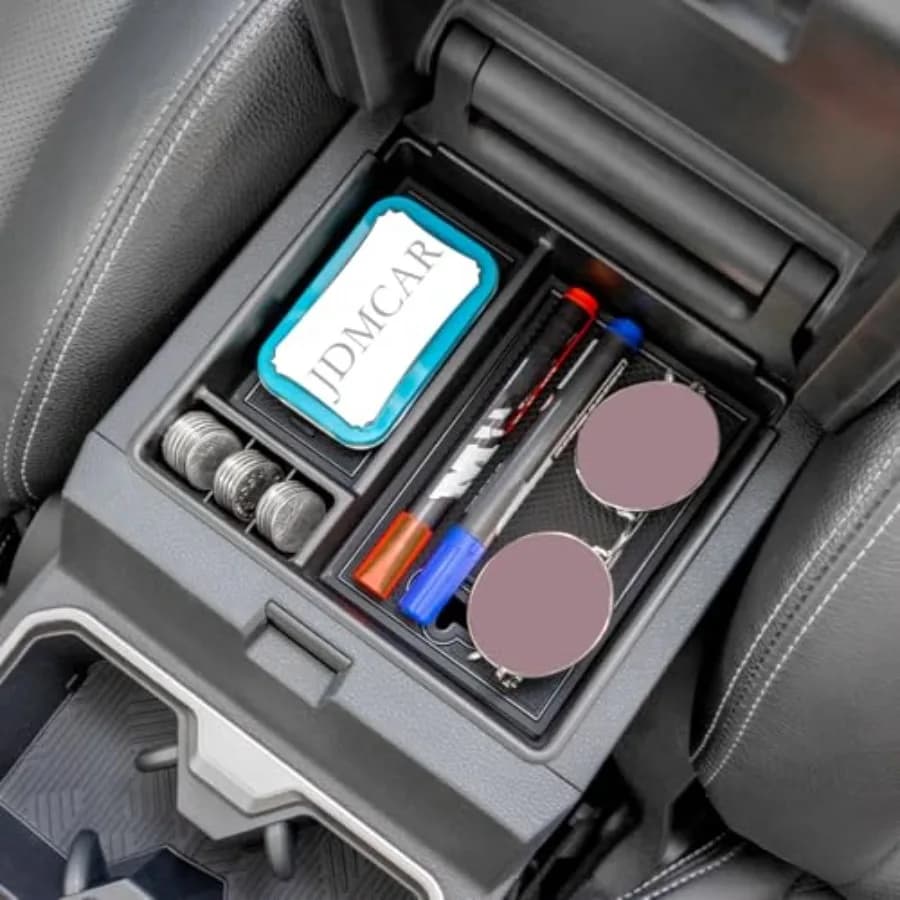 Center Console Organizer Compatible with 2025 2026 Toyota 4Runner Accessories, Insert ABS Materials Tray, Armrest Box Secondary