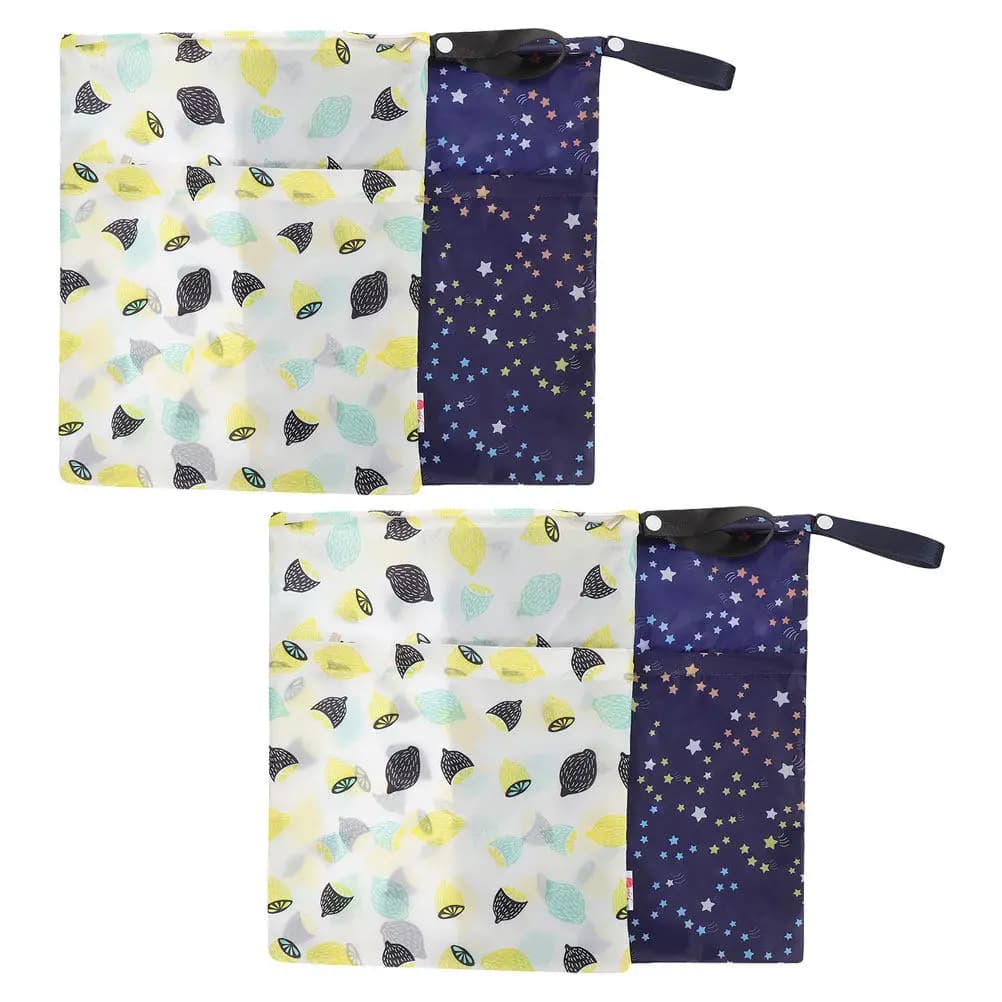 Set of 4 Waterproof Bags Reusable for Washable Diapers, Bathroom Costumes, Travels, Nido Asylum and Laundry