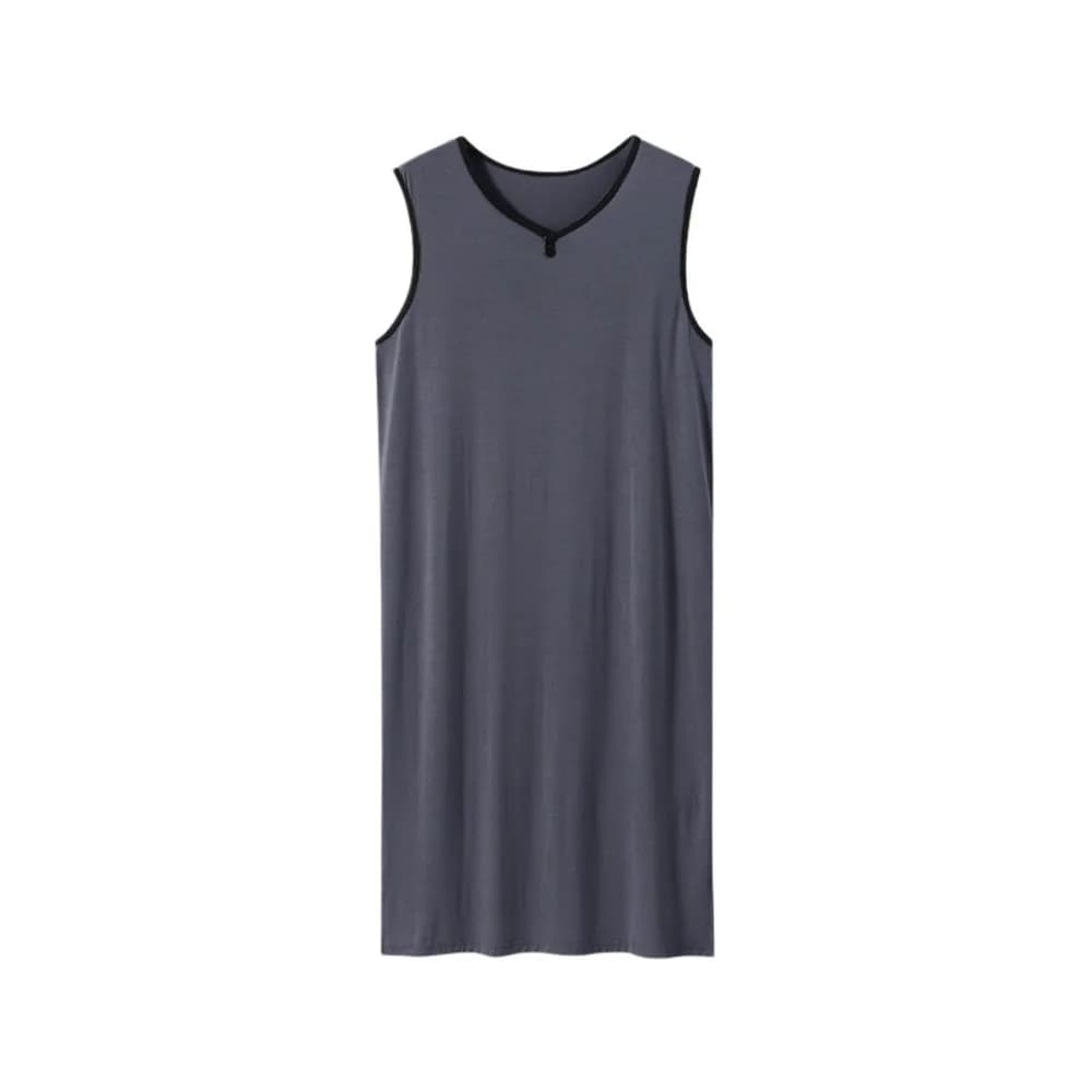 Homewear Knee-Length Men's Sleeping Dress Elastic Plus Size Modal Pajamas Thin Soft Bathrobe Travel