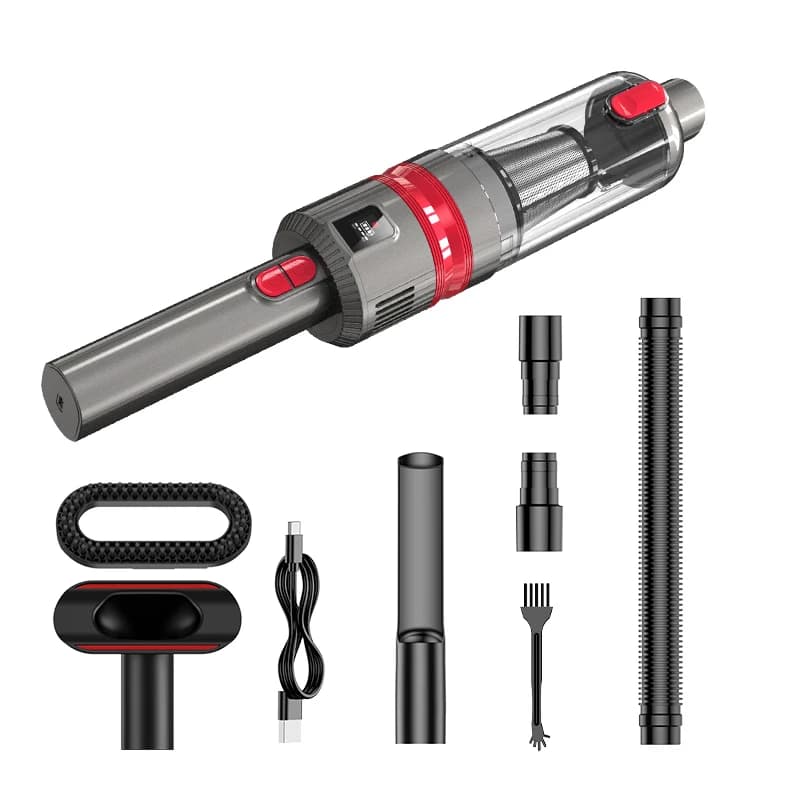 Aspirapolvere per Auto con Motore a Spazzole, Ricarica Rapida USB, Costruzione Durevole, Protezione di Sicurezza, per Uso nel Mercato USA ed EU