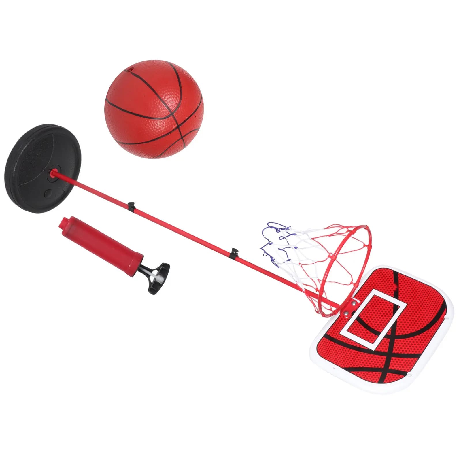 Basketball Basket Set with Adjustable Height, Iron Support for Internal and External Use, Mini Basket Portable System