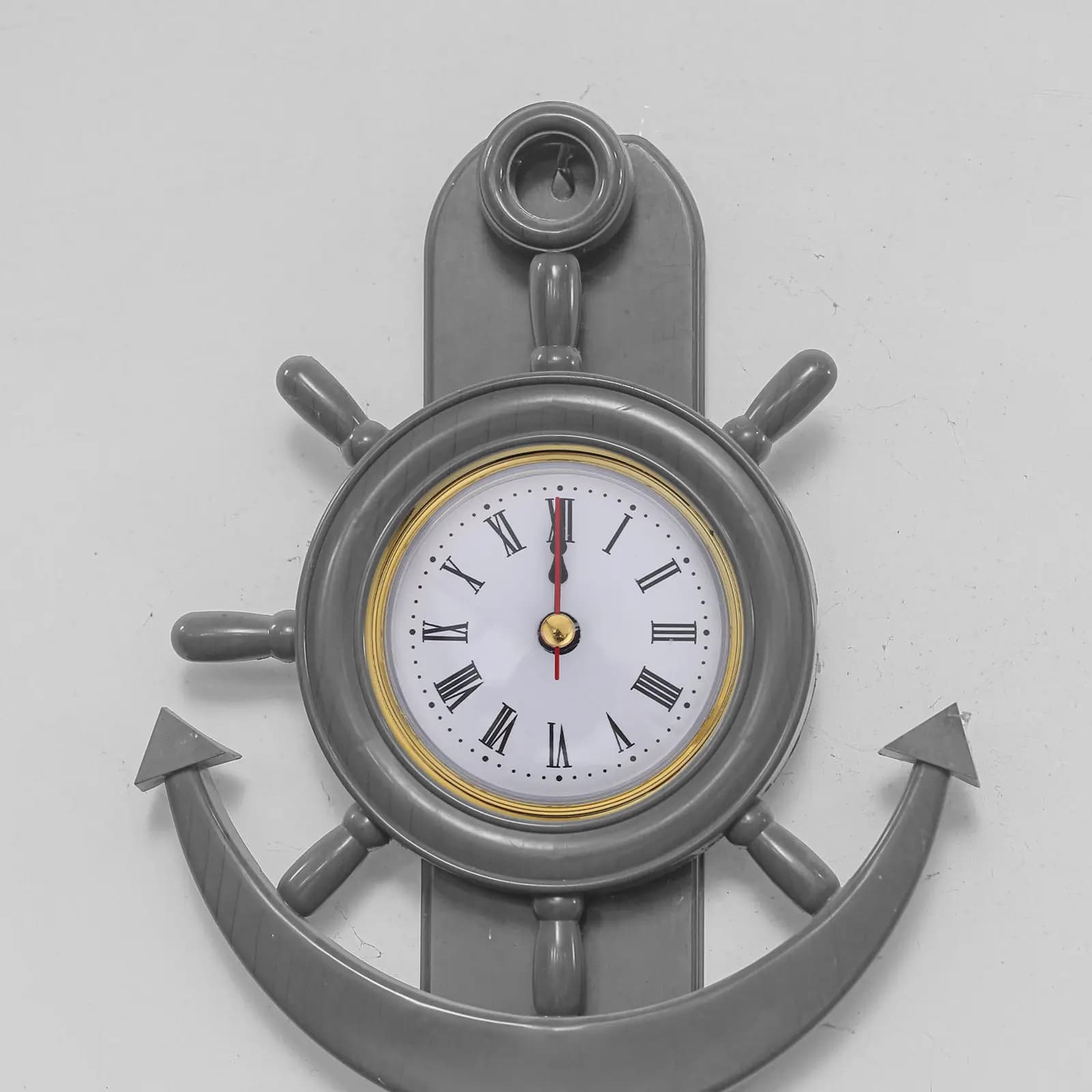 Set di 1 Inserto per Orologio in Ferro Lucidato a Mano, Quadrante Rotondo con Bordo Dorato e Numeri Romani, Movimento al Quarzo per Realizzazione di Orologi da Scrivania, Mensola e Parete