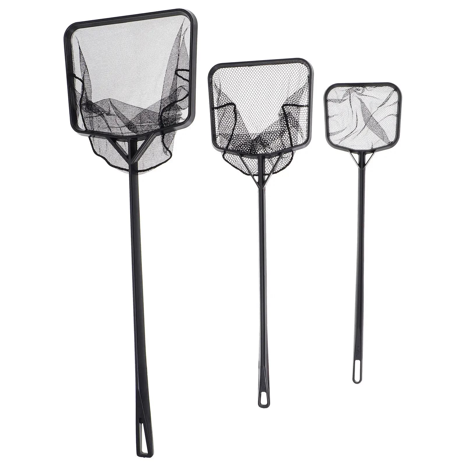 Set di 3 Reti da Pesca, Reti per Acquario, Reti Portatili per Catturare Gamberetti, Rete di Superficie per Piscina, Rete a Maglia per Pesci, Strumento per Acquario