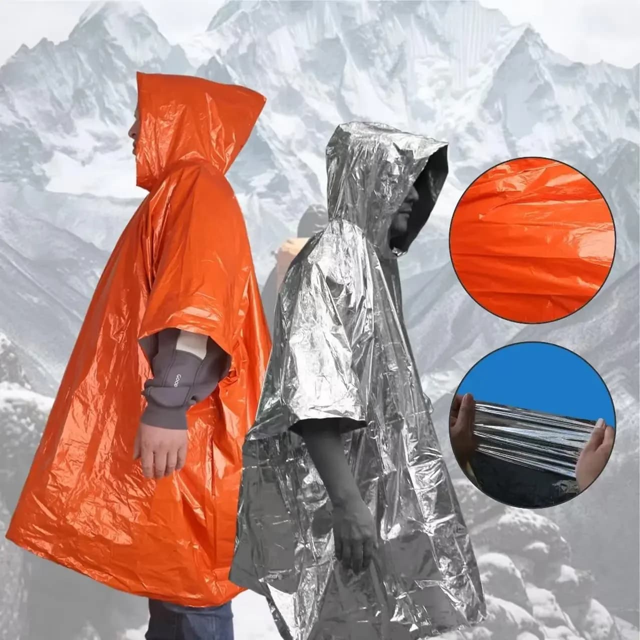 Coperta di Sopravvivenza d'Emergenza in Mylar Isolante per Campeggio, Escursionismo, Kit di Pronto Soccorso, Impermeabile, Protezione da Ipotermia