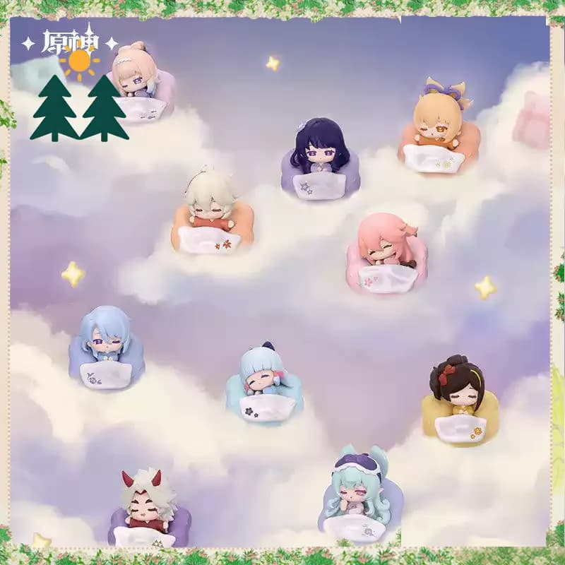 Original Genshin Impact Cloud Pillow Dream Series Chibi Refrigerator Magnet Blind Box Magnetic Figure Collectible Toys Girl Gift