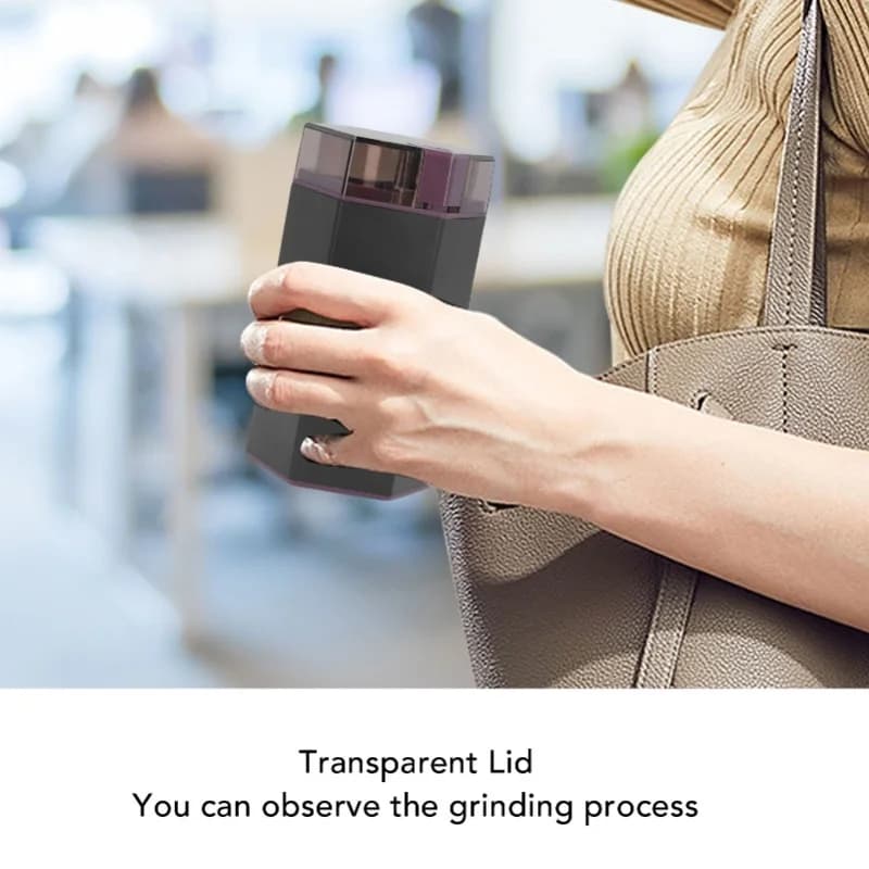 150W Electric Coffee Grinder 30000RPM With Transparent Lid And Cleaning Brush Home Coffee Bean Mill Grinder