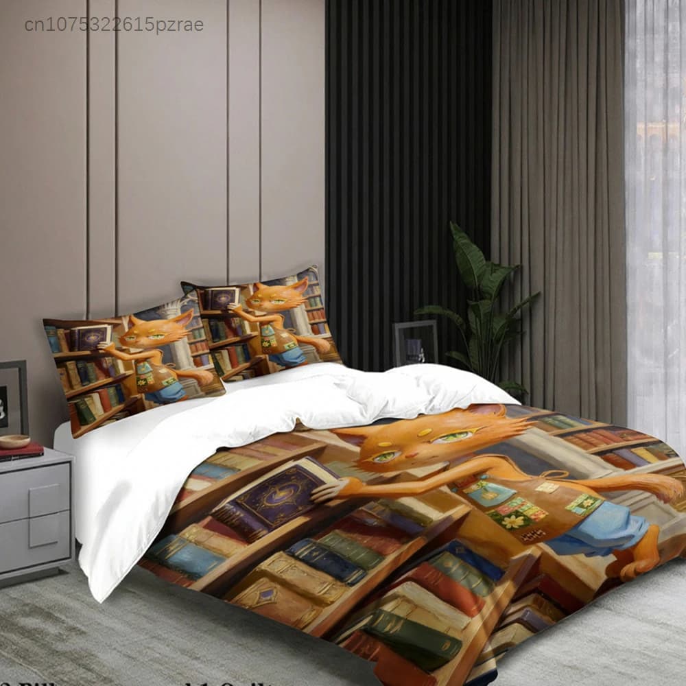 Boys Bedding Set Softville Cozy Town Cute Fern The Quilt Fox With Duvet Cover & Pillowcase For Children's Bedroom Decor