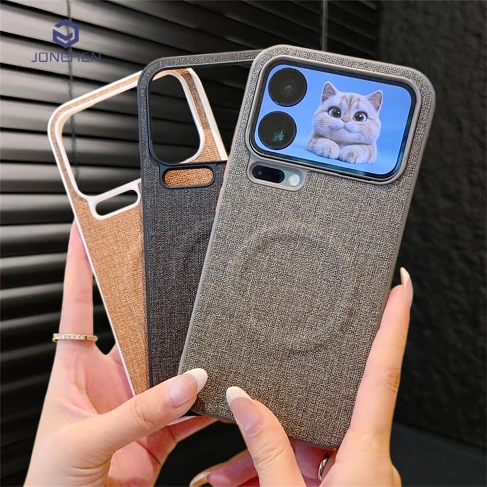 Business Solid Color Fabric Magnetic Case For Xiaomi Mi 14 15 Ultra 17 Pro Max Mi17 5G Shockproof Soft Bumper Cover For Magsafe