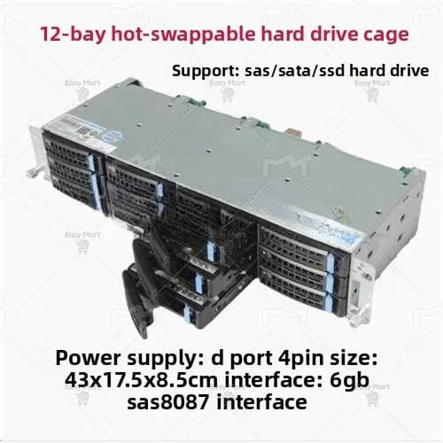 12-bay 3.5-inch 6Gb hard disk cage 6Gb storage NAS CDN hot-swappable SAS/SATA