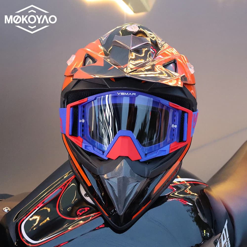 Motorcycle Glasses Men Motocross Helmet Goggles MX DH Moto Dirt Bike ATV Ski Outdoor Sports Glass Scooter Googles CE Approved