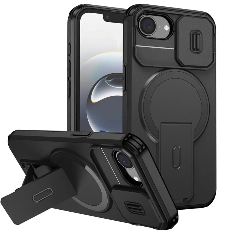Custodia Protettiva di Lusso per iPhone 16E 17E con Protezione Lente Scorrevole, Compatibile con Ricarica Wireless Magnetica MagSafe