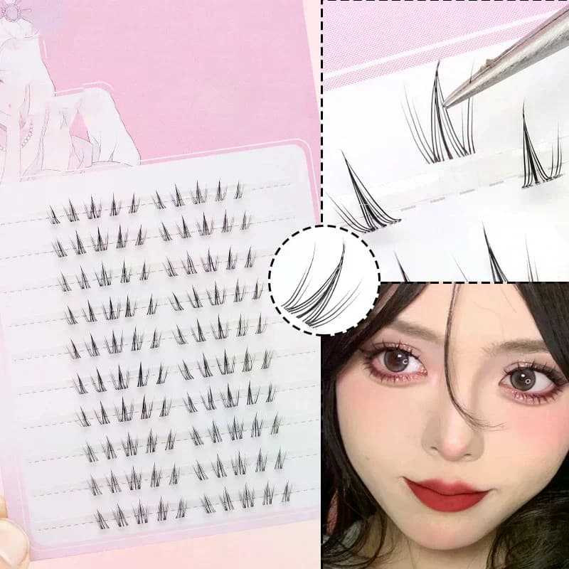 Faux Voluminous Self-adhesive Eyelashes Without Colla, Fish Coda Effect, Mirrors and Curved, Extension Eyelashes Make by You, Soul Style