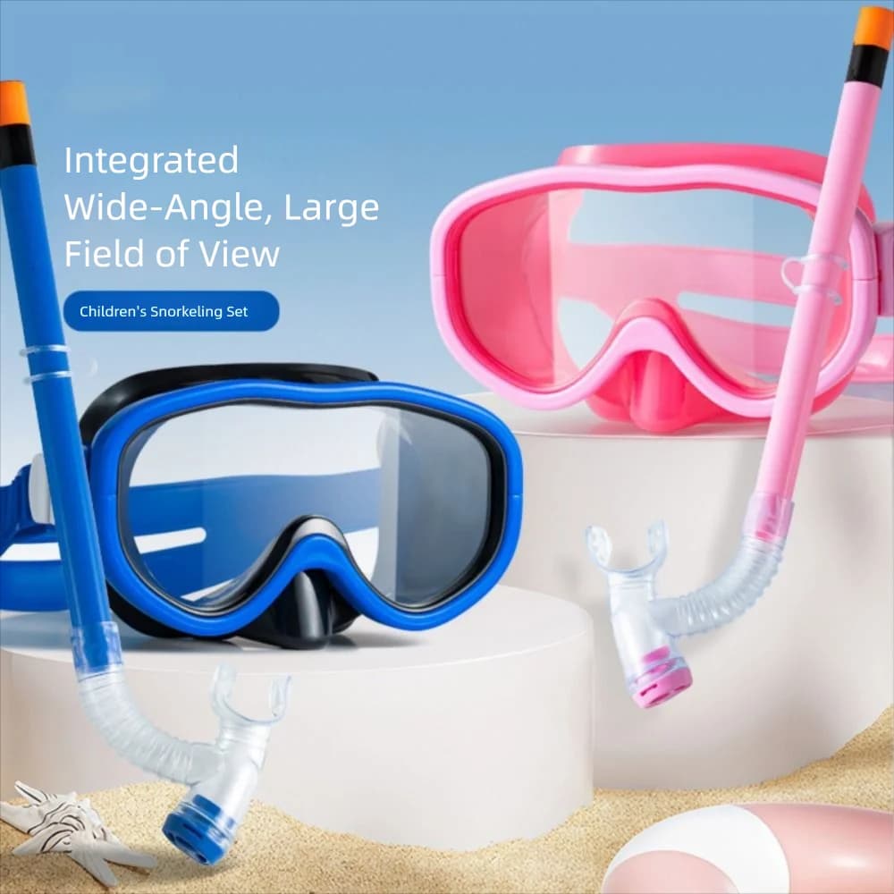 Eyewear Kid Snorkel Set Anti-fog Waterproof Kids Swimming Goggles Clear Vision UV Protection Children Surfing Glasses