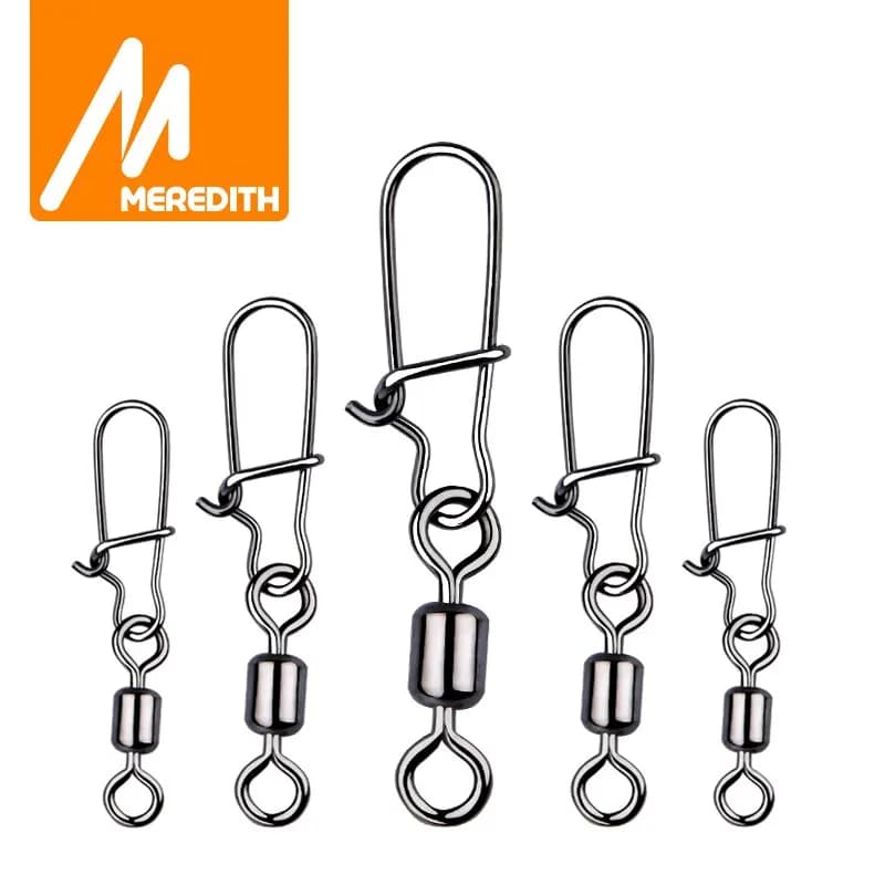 Handlemeter Lamp Fishing Accessories Connector 50 pcs Swivel Stainless Steel Mosque Swivel Pin Bearing with Swivel Esca Tackle