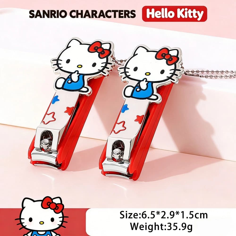 Original Sanrio Hello Kitty Nail Cutters, Cute Character of Soul Cards, Stainless Steel Portable Tool for Daily Manicure