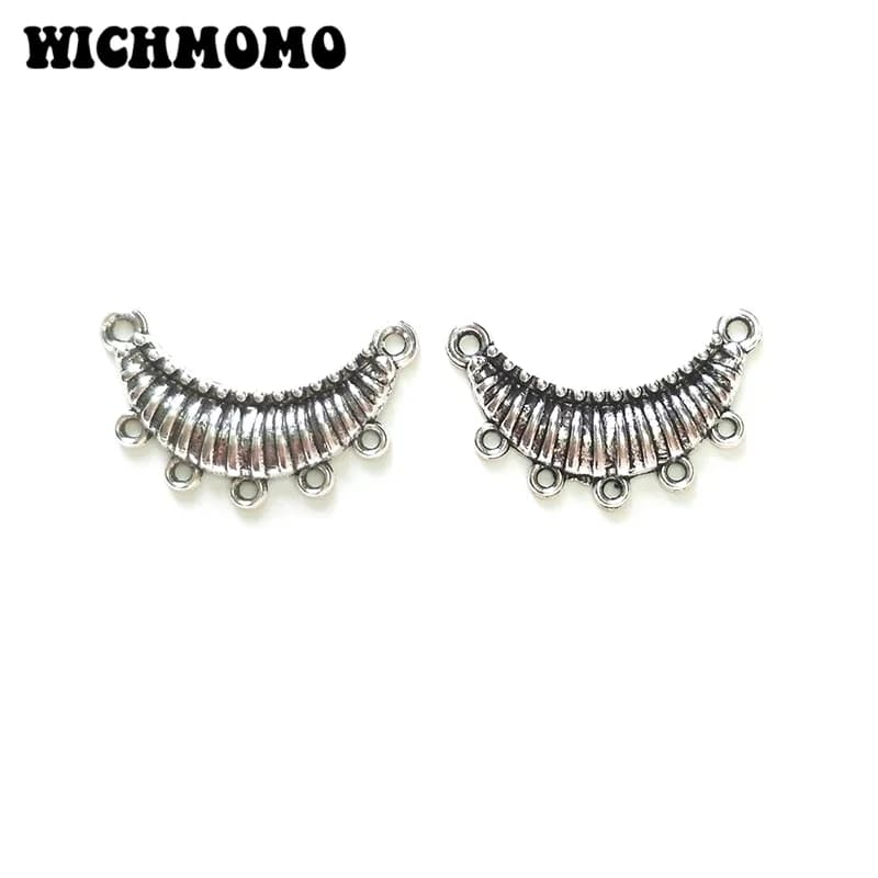 Moda 10 pz 16*25mm In Lega di Zinco Crescent Moon Orecchino Collana Connettori Accessori Gioielli FAI DA TE