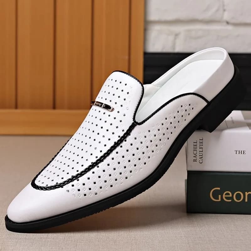 half shoes elegant slippers for men moccasin luxury shoes formal slippers for men casual slippers for businessman fines outdoor homme