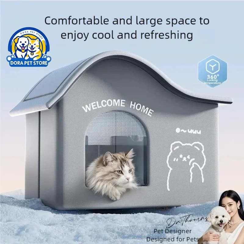 Gatti rinfrescanti in estate, freschi e rinfrescanti in estate, case climatizzate, lettini per gatti, cani di piccola e media taglia, lettini per cani