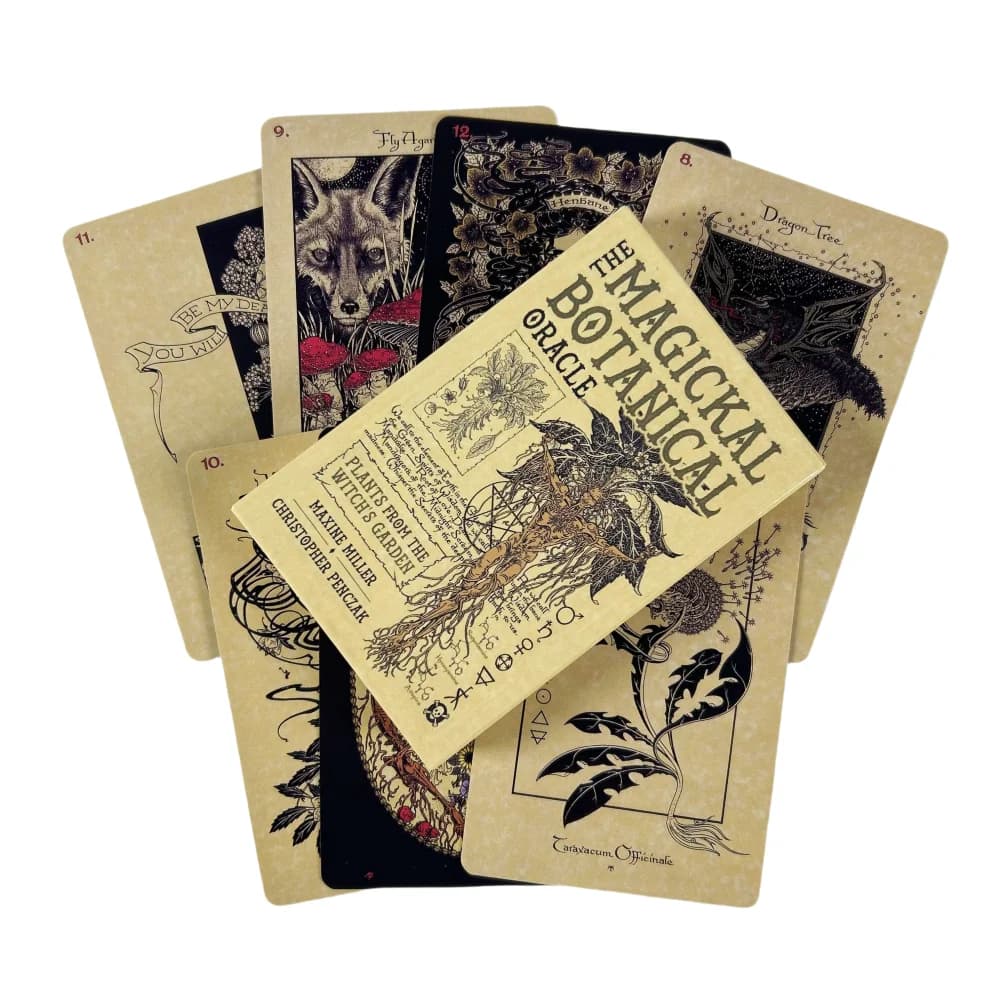 The Magickal Botanical Oracle Cards A 33 Tarot English Divination Edition Mazzo Borad Games
