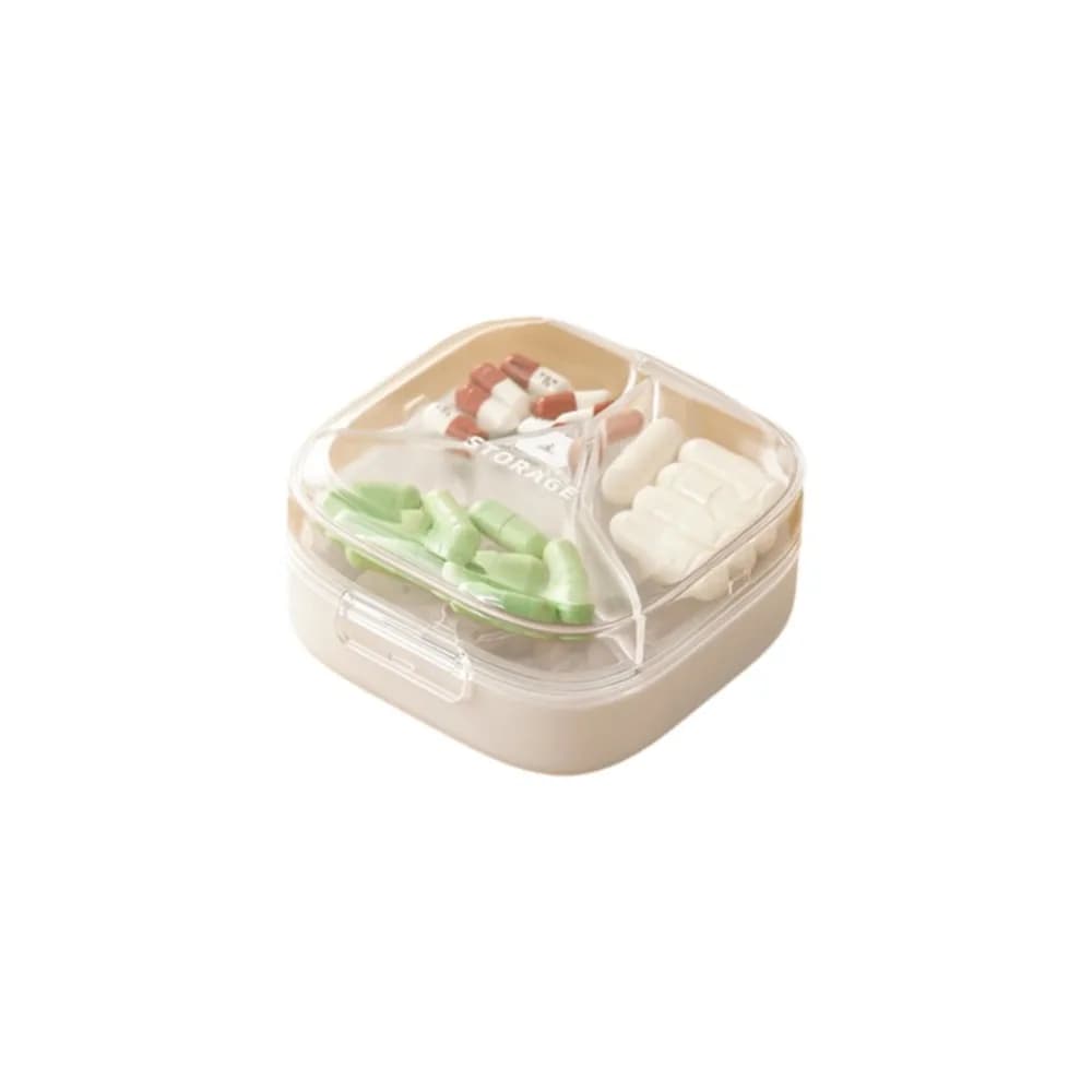 Moisture-proof Seven-Day Pillbox Plastic Portable Vitamin Container Light-Proof Feature Waterproof Sealed Pillbox Pill Storage
