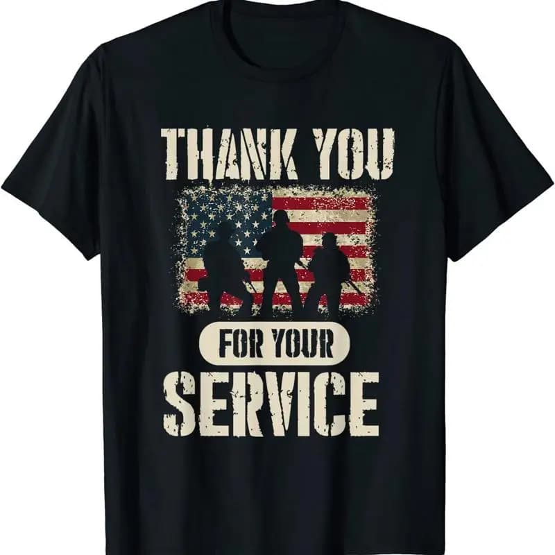 Grazie per il tuo servizio T-shirt Giorno dei veterani patriottici