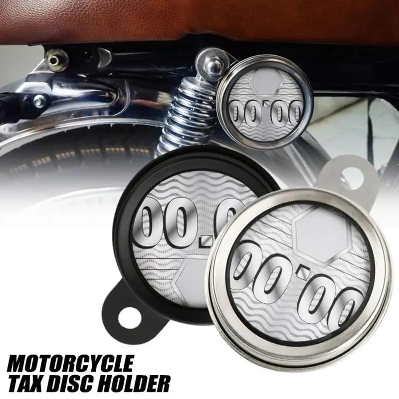 Porta Cartellino Universale in Acciaio Inossidabile, Impermeabile, per Scooter, Quad, Ciclomotori, ATV, Moto