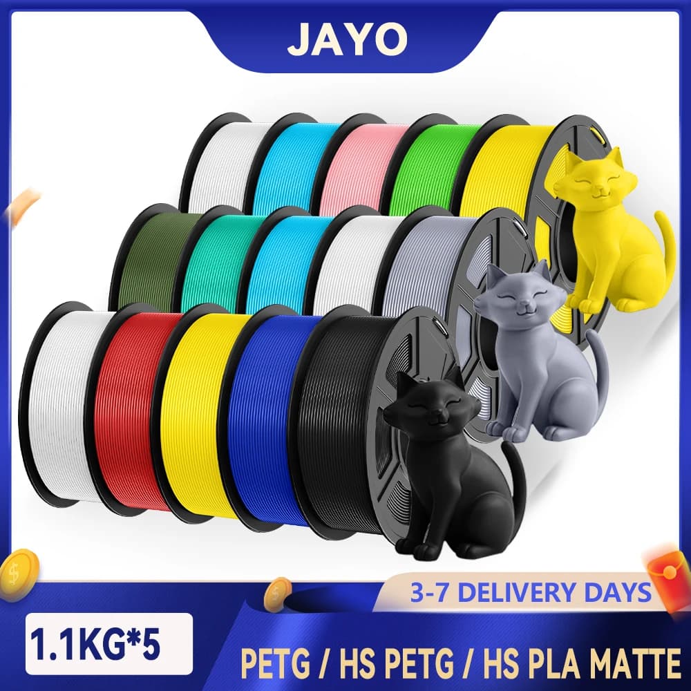 JAYO 5.5KG 3D PETG/PETG matte high speed/ PLA Classic Printer Filament 1.75mm 3D Printer Filament PETG ordered wrapped for 3D