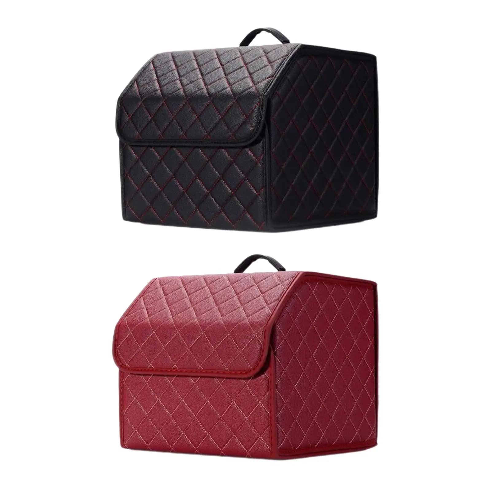 Organizzatore per bagagliaio per auto Borsa impermeabile robusta portatile in pelle PU per riporre e riordinare