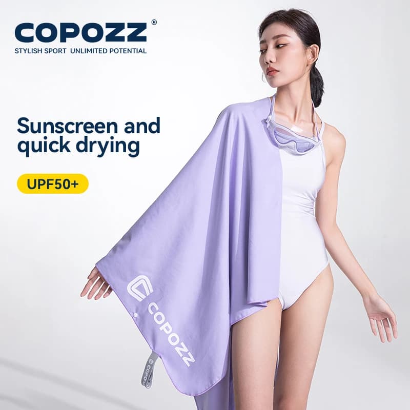 COPOZZ Asciugamano da spiaggia per adulti in microfibra Asciugamano da nuoto per sport acquatici ad asciugatura rapida Sport da viaggio leggero portatile Assorbe asciugamani da bagno con acqua