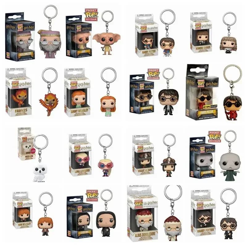 Funko POP Hermione Granger Dobby Dumbledore Malfoy Ginny Ron Hedwig Snape Voldemort Luna Portachiavi tascabile Giocattoli
