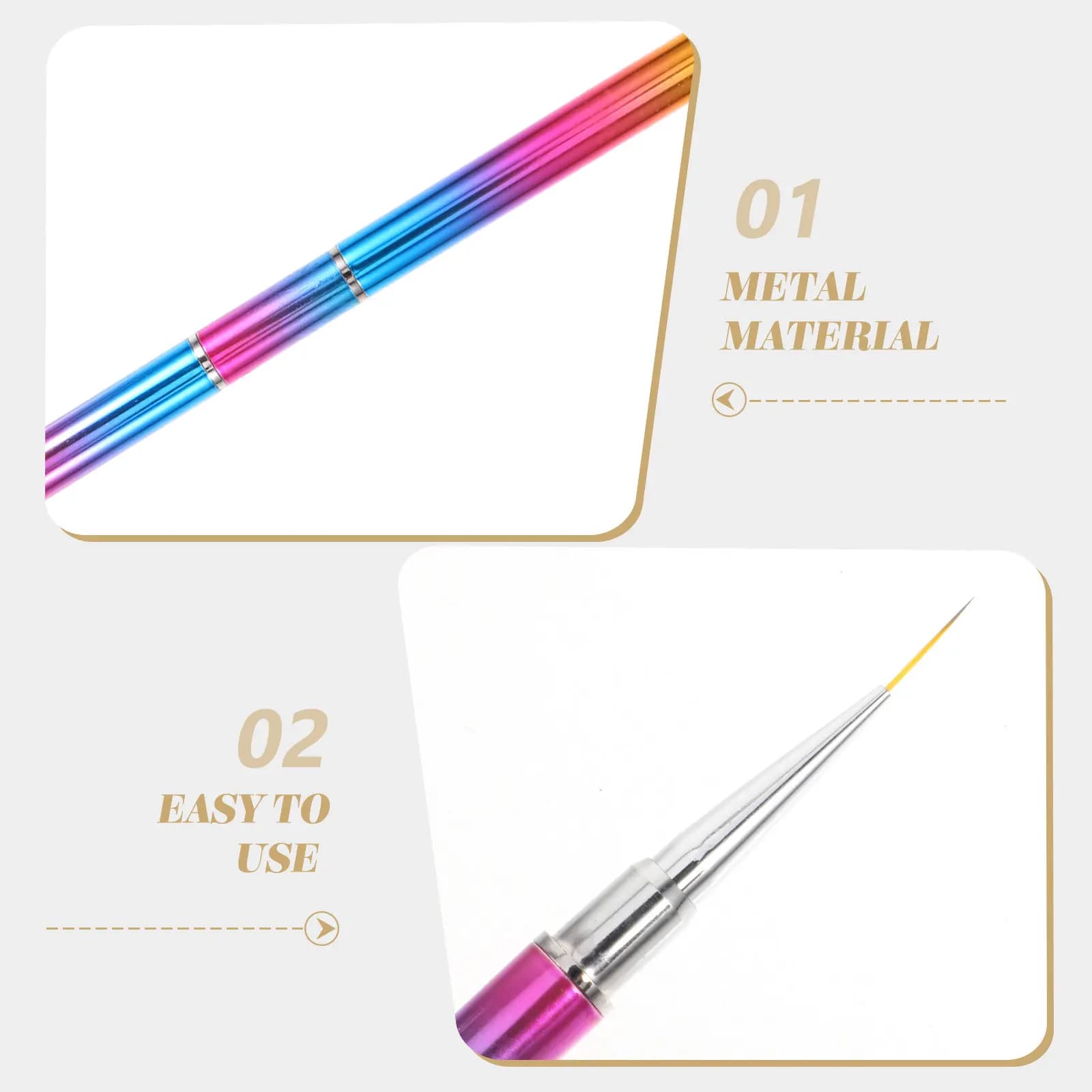 1 Pezzo Penna per Nail Art Colorata, Leggera, Design Semplice, Facile da Usare, Strumento per Manicure, Accessorio per Salone di Bellezza Fai-da-Te
