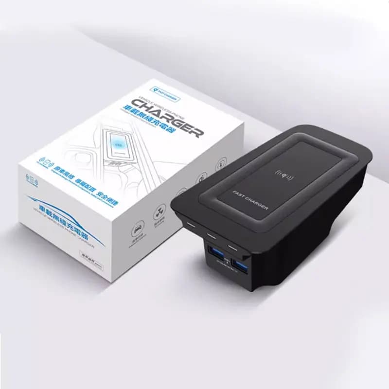 Caricatore Wireless per Auto Volvo XC90 XC60 S90 S60 V90 V60 2017 2018 2019 2020 2021 2022 2023 2024 2025, Decorazione Interna Auto