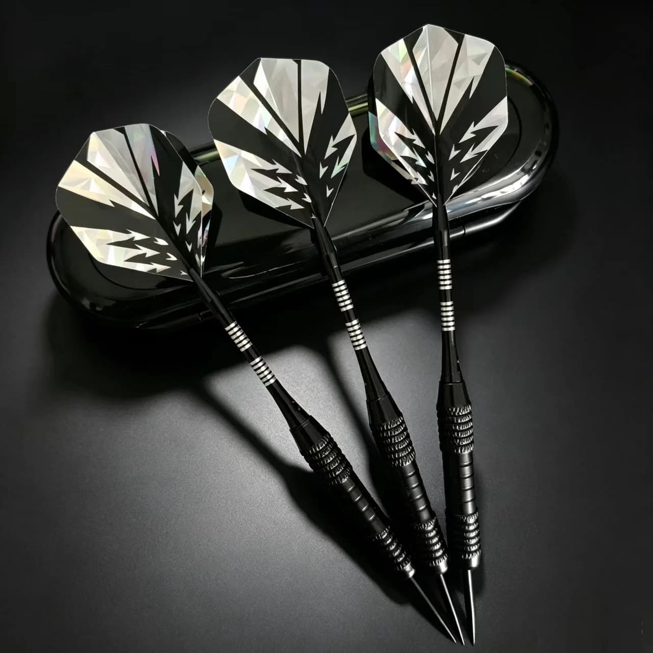 3pcs Darts Metal Tip Set 23g Hard Steel Tip Darts Set for Dart Board, Metal Barrel Darts with Skull Pattern Dart Flights