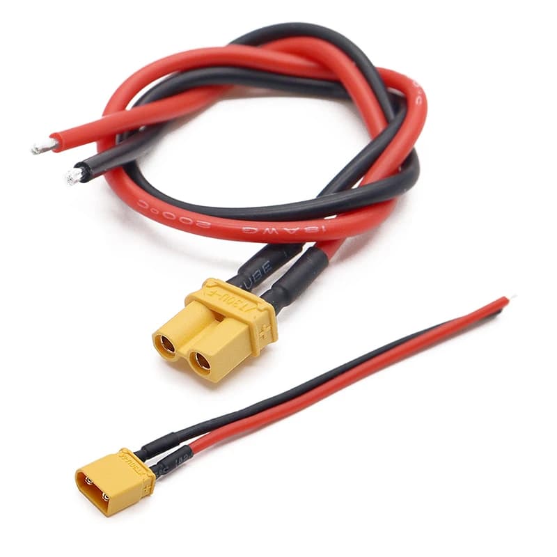 Male and female connector XT30 Pigtail Plug with tinned cable from 100mm/150mm 16AWG for battery charger Drone FPV with Lipo RC battery