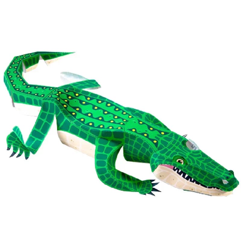 Alligator Crocodile Folding Origami Art Mini Cute 3D Paper Model Papercraft Animal DIY Kids Adult Handmade Craft Toys QD-216