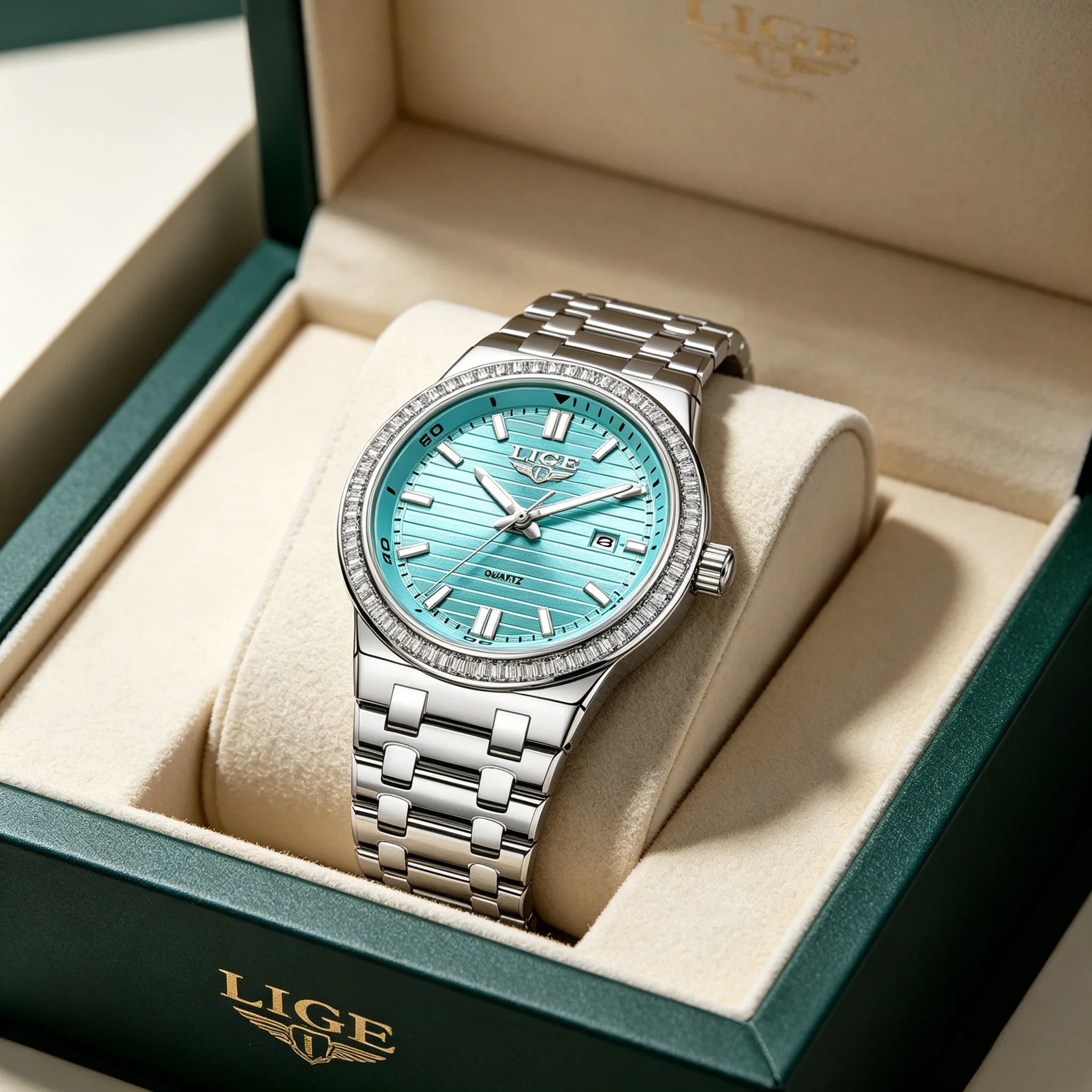 LIGE Mens Watches Top Brand Luxury Waterproof Luminous Quartz Watch for Men Stainless Steel Business Watches Relogio Masculino