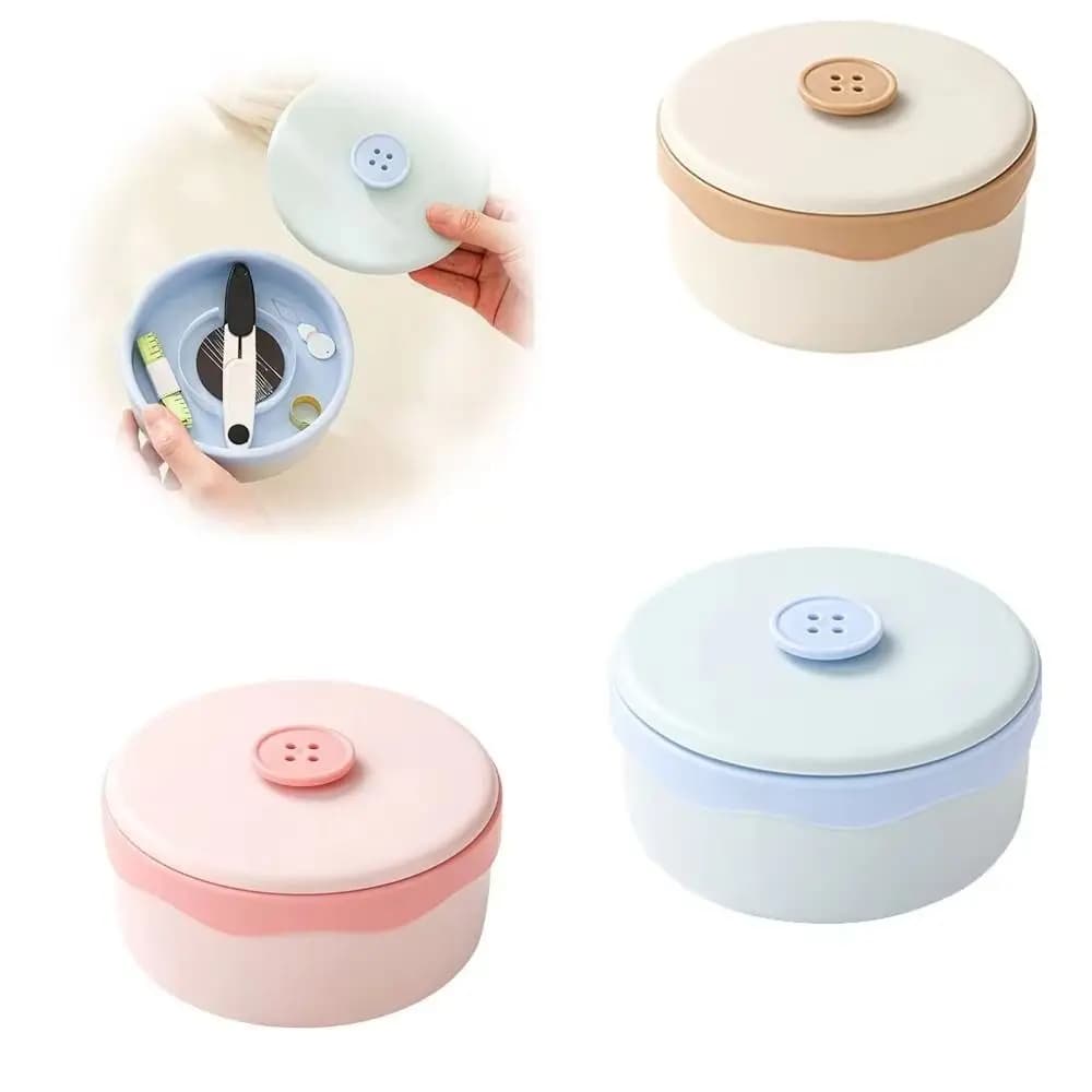 Set da Cucito Portatile Fai-da-Te, Scatola Magnetica per Aghi e Fili, Kit Multifunzionale con Metro a Nastro