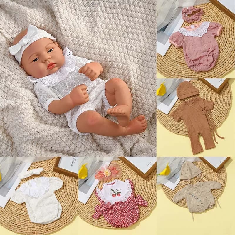 Baby Doll Clothes for 15.75inch Reborn Baby Doll Sweater Jumpsuit Clothes Accessories Cute Fashion For 40cm Baby Doll Accessorie