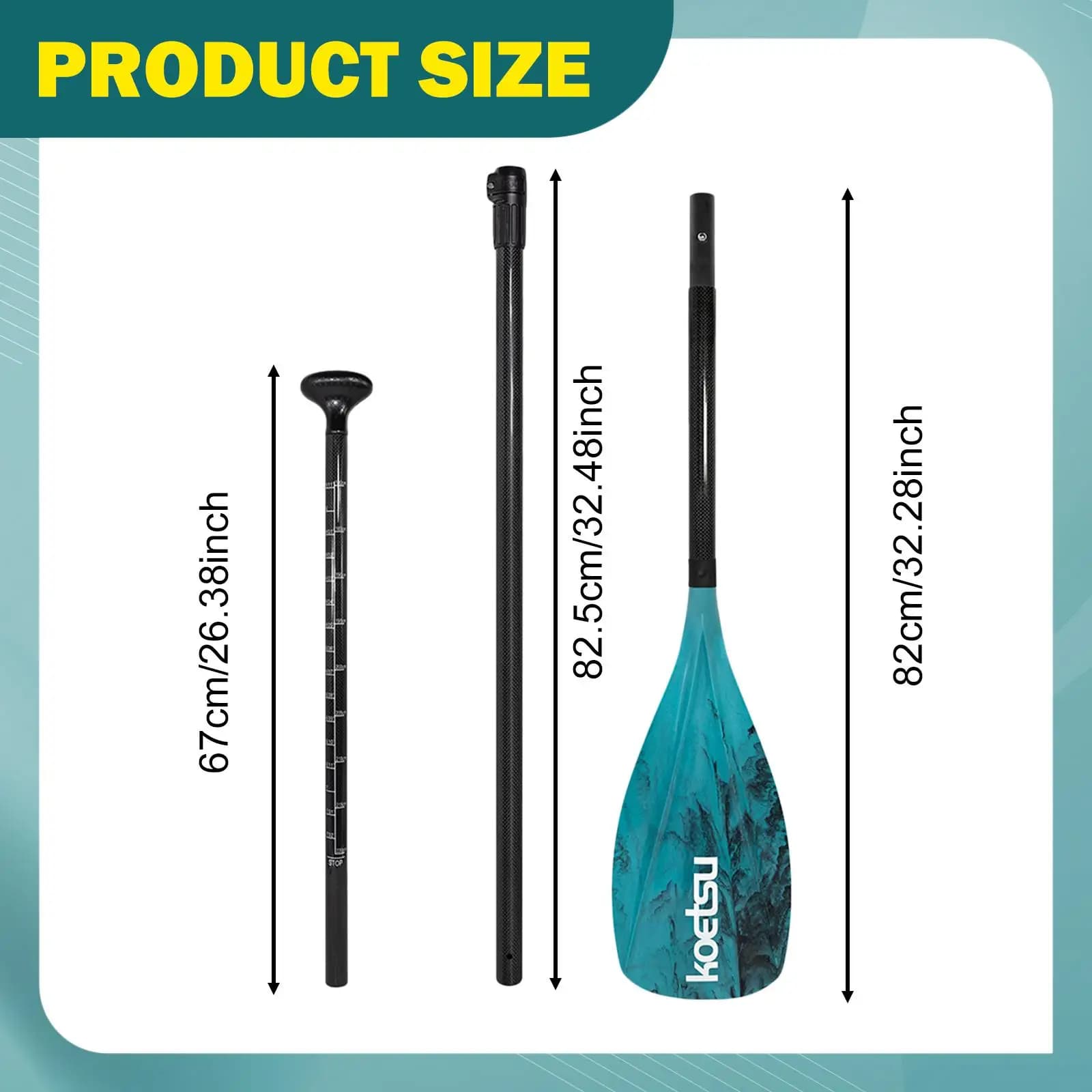 Pagaia per Paddle Surf, Gommone, Surf, Robusta, Staccabile, Sport all'Aperto, Pagaia per Paddleboard, Pagaia per Kayak