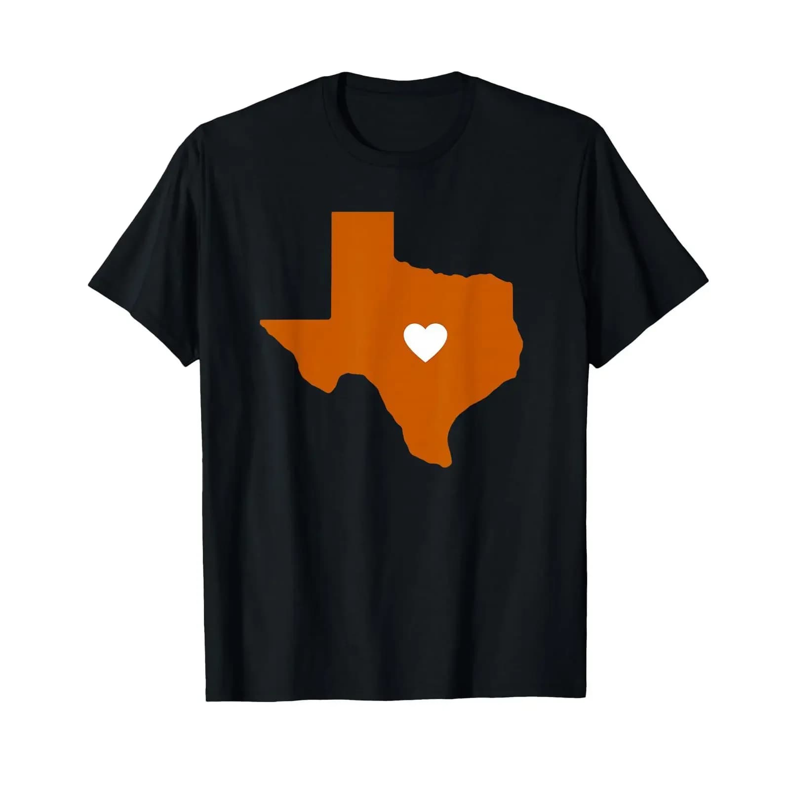 Maglietta Texas TX Love Lonely Star State Outline nera vintage lavata unisex comoda morbida leggermente elegante casual