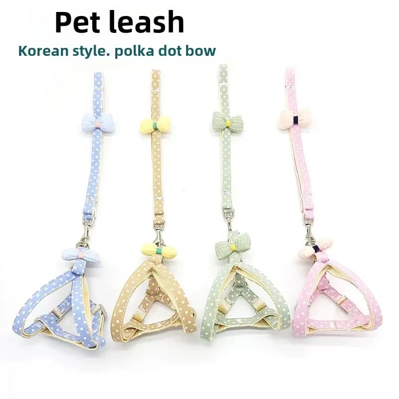 Guinzaglio e collare per cani in stile coreano per animali domestici Articoli per la casa Vendite dirette del produttore Corda da passeggio per cani Corda per petto e schiena