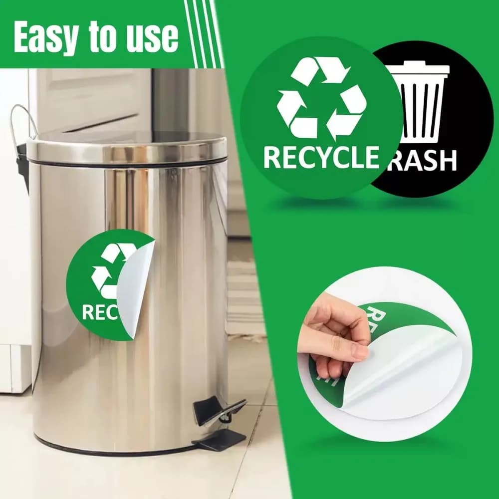 Garbage bin label stickers, indoor and outdoor garbage stickers, recyclable and classified garbage bin classification stickers