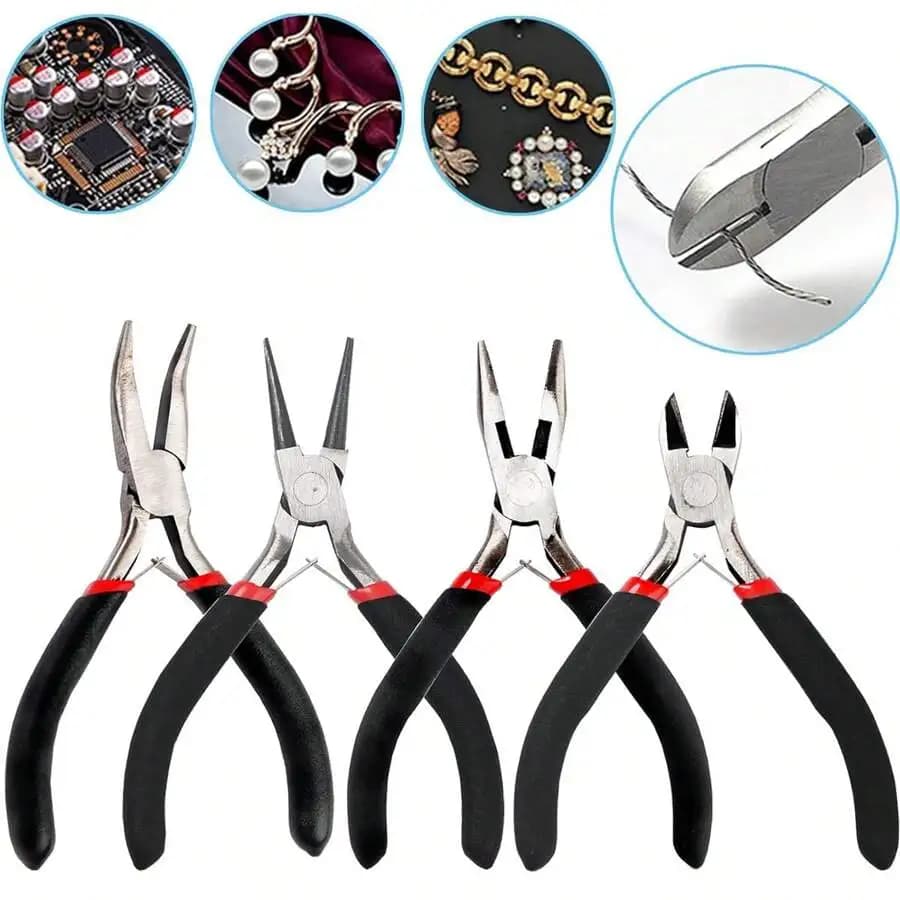 3/5/6Pack Jewelry Making Pliers Tool Kit - Includes Needle Nose/Chain Nose Pliers & Round Nose Pliers